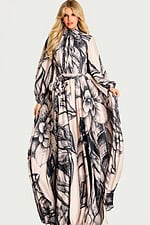 floral print long sleeves dress 49500