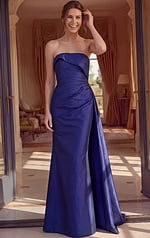 Strapless Draped Satin Gown 49509 - Image 3