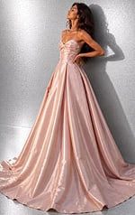 strapless pink sweetheart neckline dress 49571