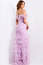 Ruffle Tiered Dress With Off Shoulder Sleeves 49611 - Image 2