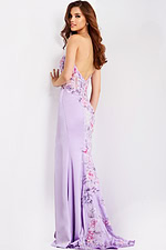 side of lilac fitted dress 49629