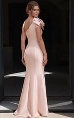 mermaid pink one shoulder dress 49682