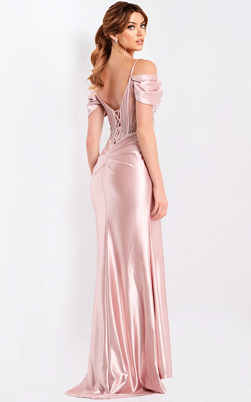 back of corset bodice pink dress 49719