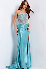 strapless sheer bodice dress 49721
