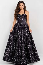 black and white poko dot dress 2400