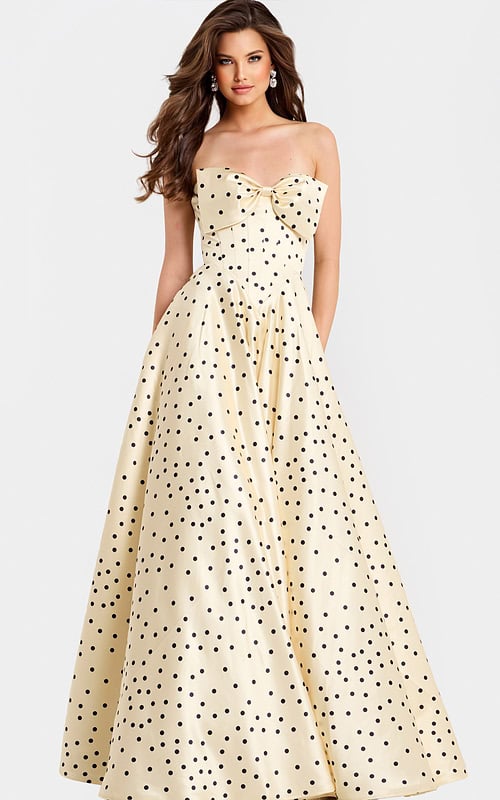 A-Line Prom Gown With Bow