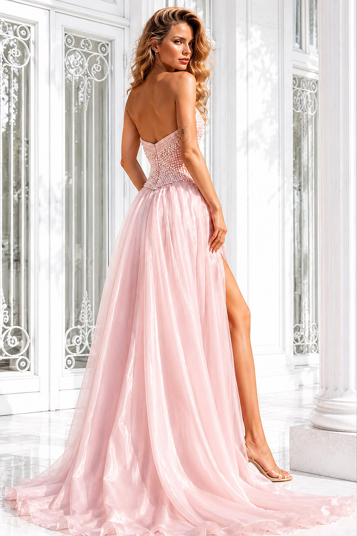 back of the beaded strapless dress 49822