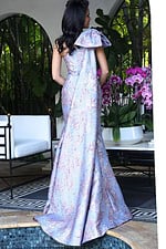 one shoulder floral mother of the bride dress 49847