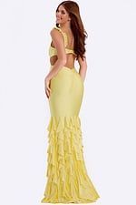 backless yellow dress 49897