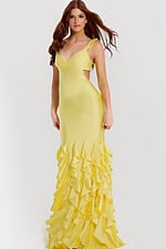 cut out yellow dress 49897
