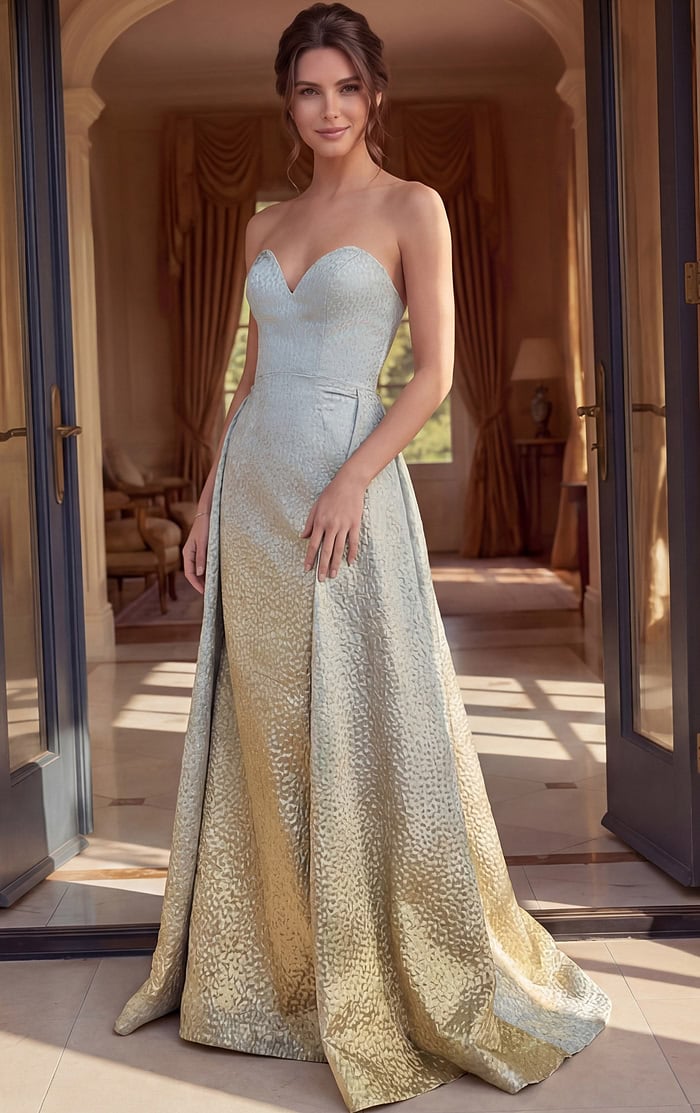 Luxury strapless gala gown 49903