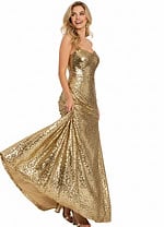 Sequin Strapless Gown 50020 - Image 7