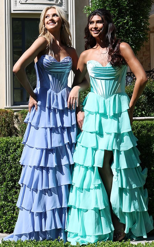 strapless pink ball gown