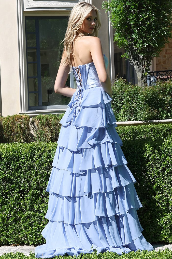 strapless pink ball gown
