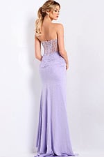 back of corset lilac dress 50238