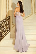 beaded gown with corset bodice 50238