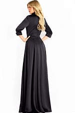 black long sleeves evening dress 50262