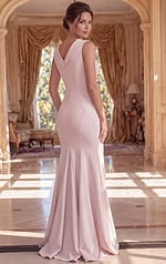 Sleeveless Fitted Gown With Pearl Accent Neckline 50300 - Image 4