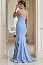 mermaid perri dress with silver beaded top 50549