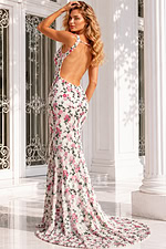 backless floral dress 51556