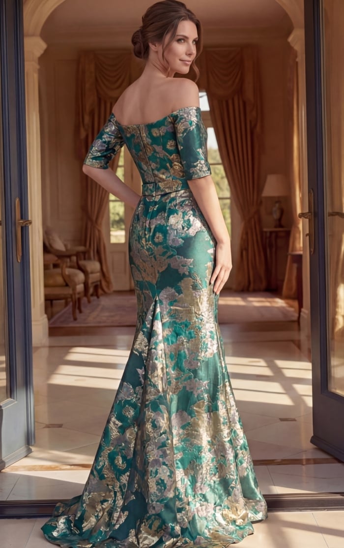 Formal Gown With Straight Neckline