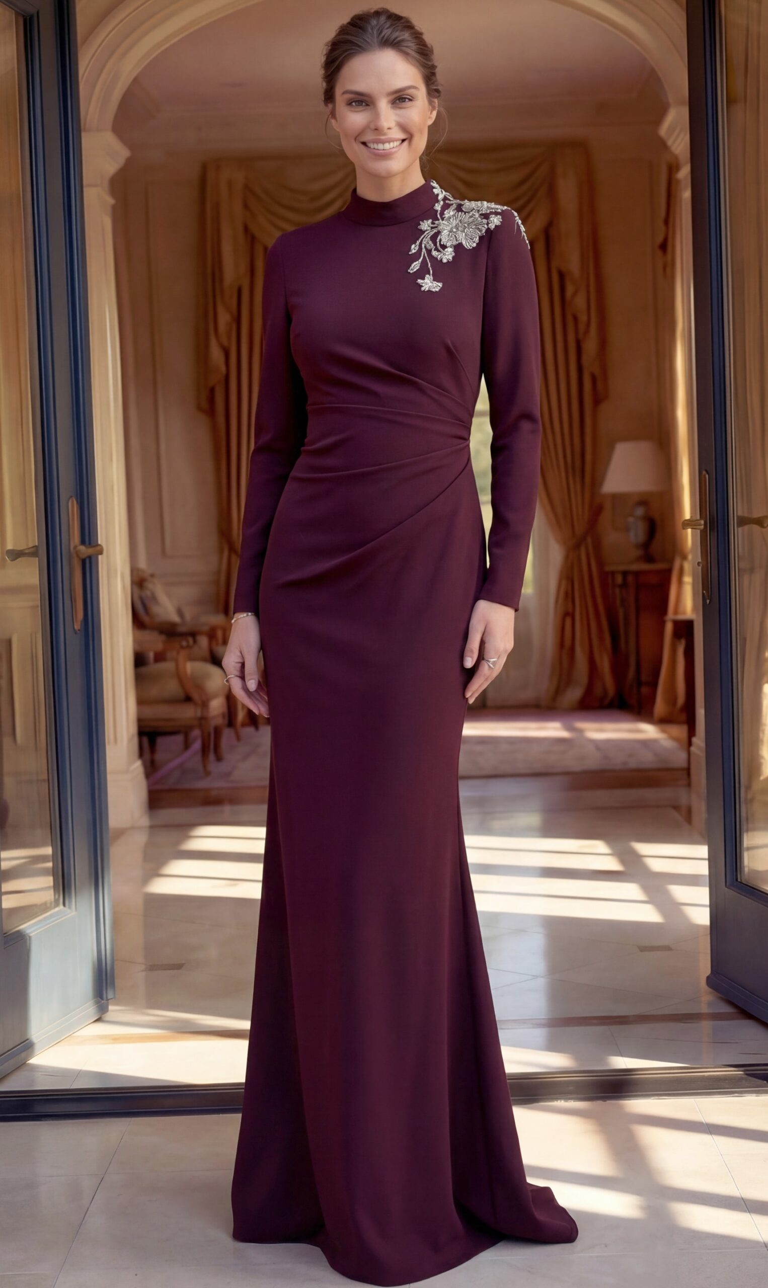 Long Sleeve Fitted Evening Gown with High Neck 51632 | Jovani Long Sleeve Fitted Evening Gown with High Neck 51632 | Jovani