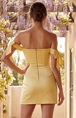open back evening dress with slim silhouette and elegant flow