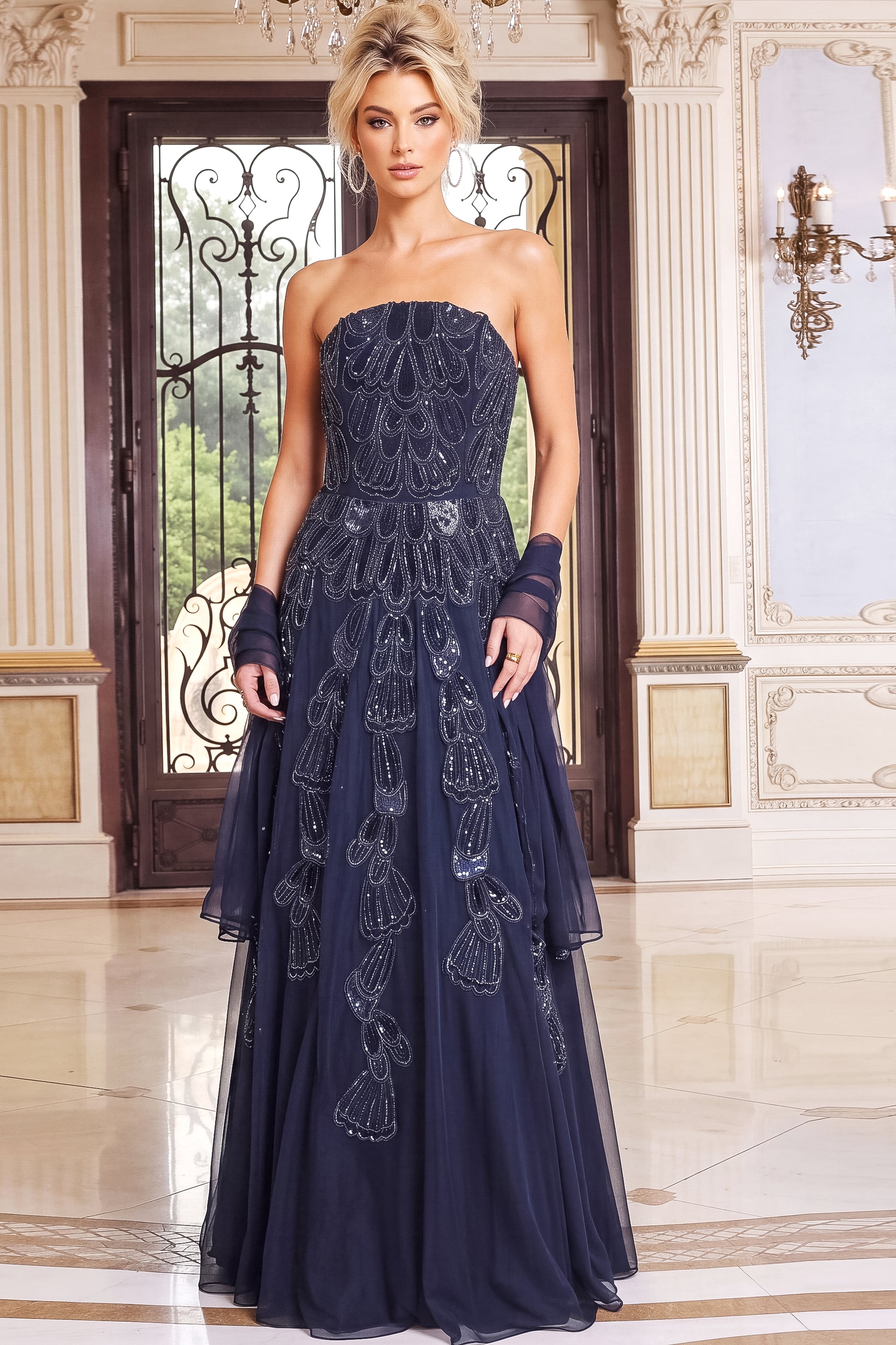 a line strapless dress 52511