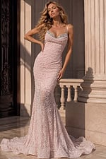 embellished fitted dress with pearl accent 52670