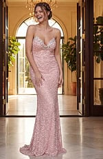 pink sequin sheath dress 52671