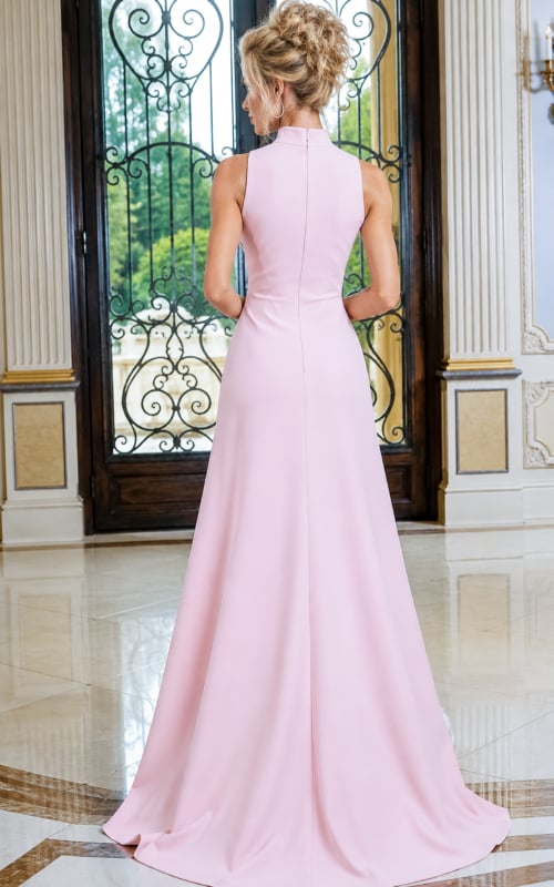 pink strapless ruched bodice dress 53166