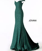 Model wearing Jovani 55187 hunter dress
