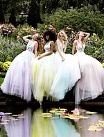 Models wearing Jovani 55634 dress in various colors.