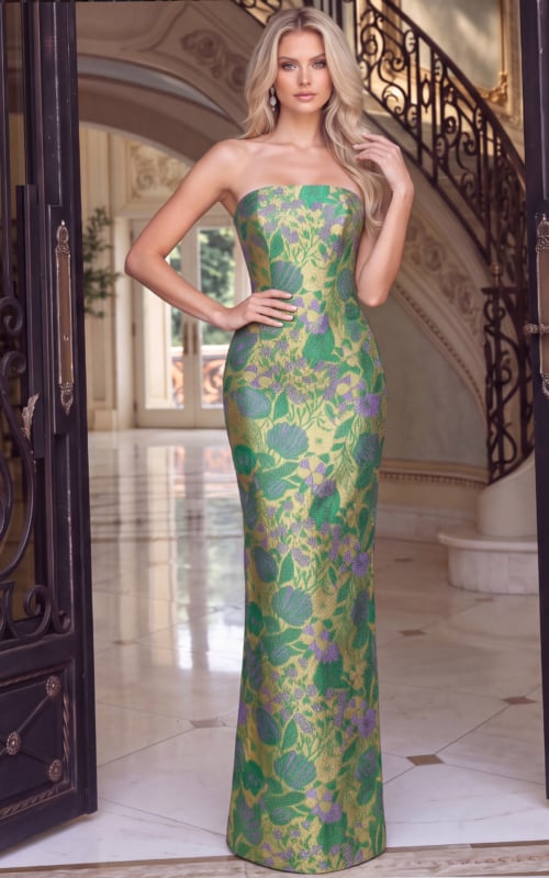 Strapless fitted dress 55860