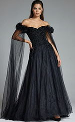 off the shoulder corset bodice embellished a line dress 61002