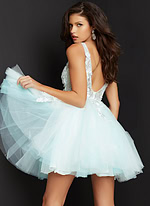 Jovani 63987 dress showing back detail and embellishments.