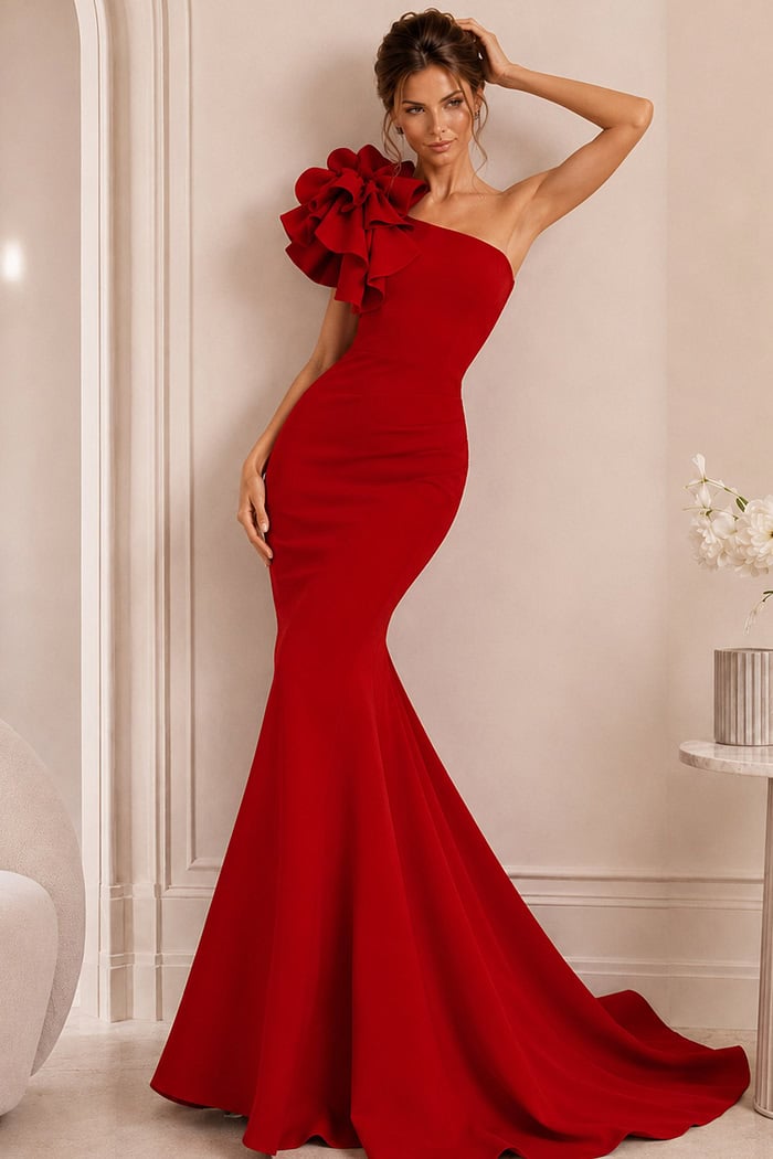 Jovani style 63994A in tomato
