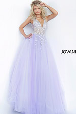 lilac beaded ball gown 65379