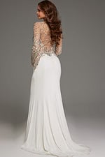 Back view of Jovani 88983 dress displaying detailed embroidery and elegant silhouette.