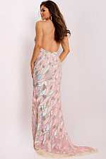 Model wearing Jovani dress D5707.