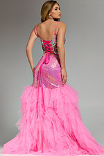 Model wearing Jovani dress D5914.
