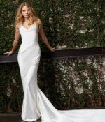 パーティードレス Off-White OWHI080S23KNI001 Dresses OFF WHITE Off White Sheer Corset Bodice Bridal Dress JB07583 | Jovani