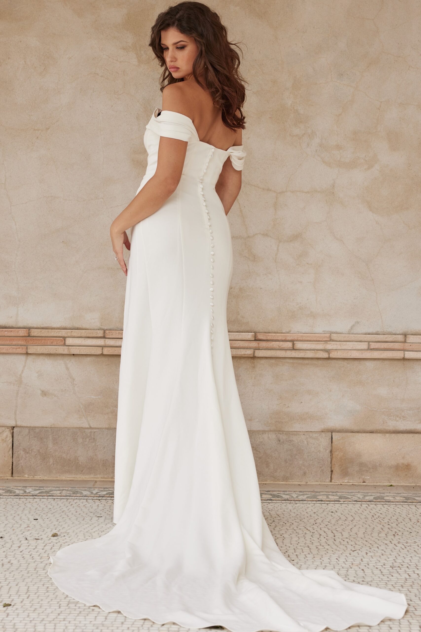 Jovani Bridal JB07454 Off the Shoulder High Slit Wedding