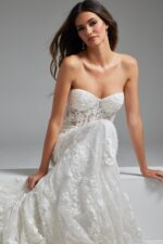 Off White Sheer Corset Bodice Bridal Dress JB07583 | Jovani