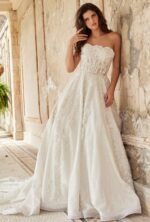 スーツ・フォーマル・ドレス andresd chemical lace zipper dress Lace Fitted Wedding Dress | E2506
