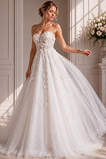 lace sweetheart neckline tulle dress JB39160