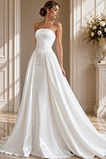 strapless aline white dress JB39250