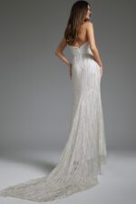 Back view of Jovani JB39260 gown with elegant train.