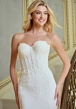 sweetheart neckline corset bodice wedding dress JB40013