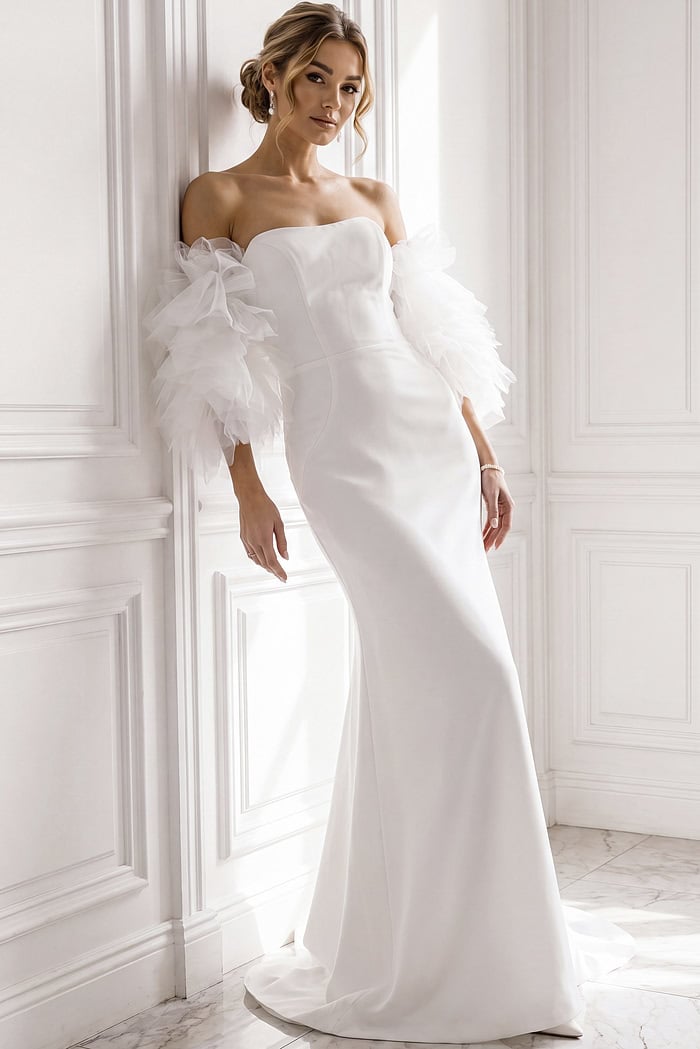 strapless simple bridal gown JB40601